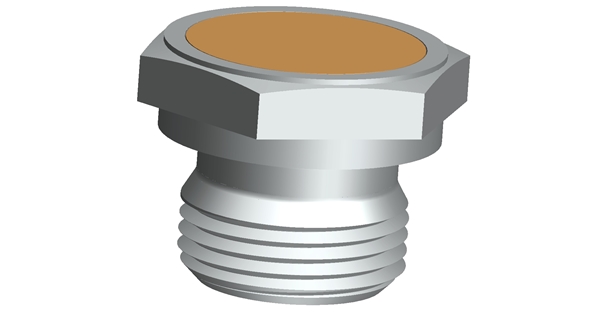 Hänchen Belüftungsfilter bestehen aus einem Sinterbronze-Element, das in einem verzinkten Stahlkörper eingebracht ist.