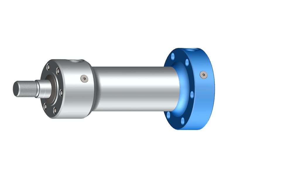 Technische Informationen zur Befestigung von Hydraulikzylindern mittel Rundflansch kolbenseitig