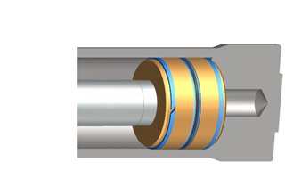 Rechteckring mit Elastomer Dichtungssystemkolben | Hänchen Hydraulikzylinder