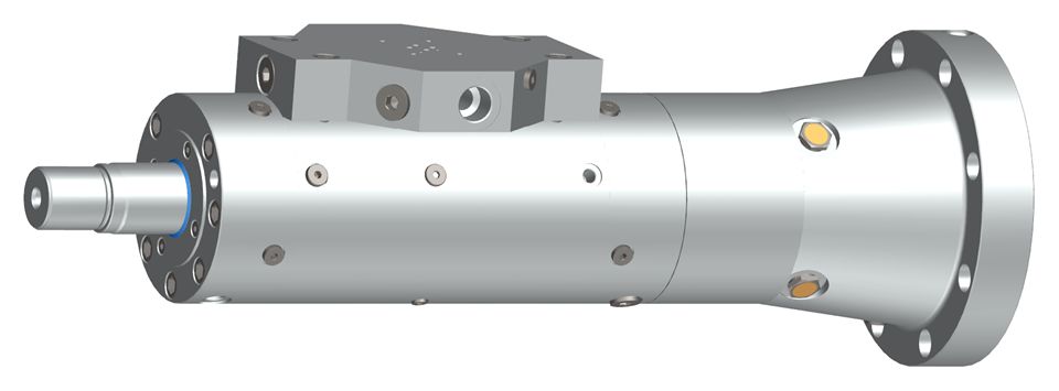 schwerer Zylinderfuß für senkrecht stehenden Einbau