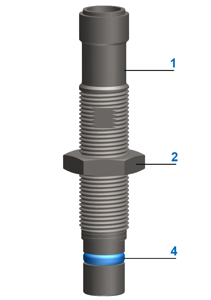 Näherungsschalter ohne Exzenter bei Hydraulikzylinder