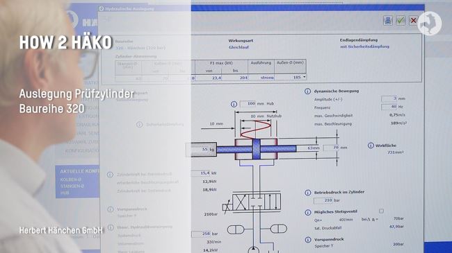 Hydraulikzylinder konfigurieren